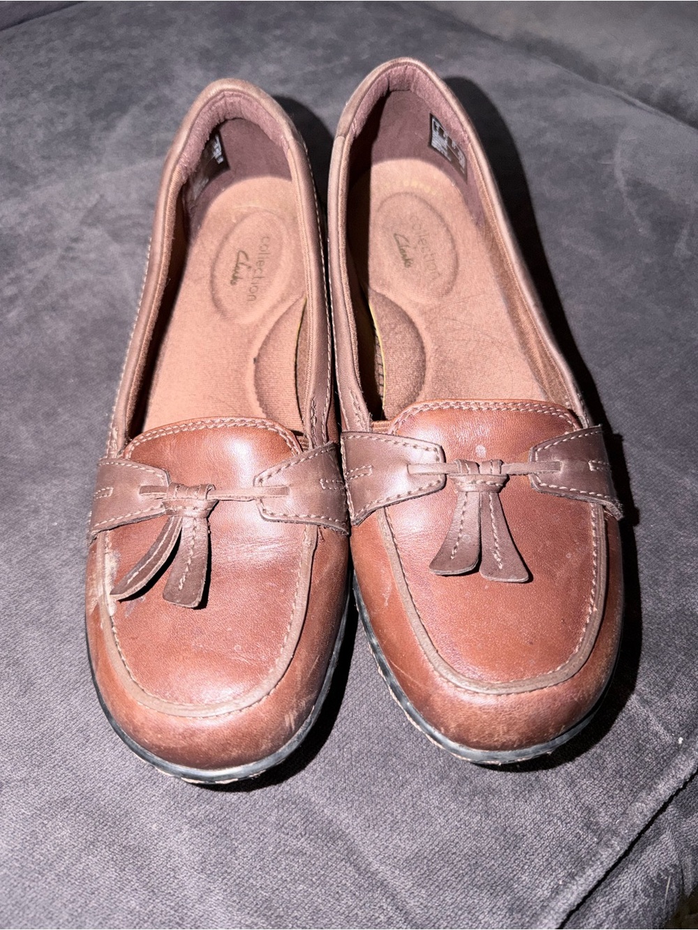 Clarks Women’s Chestnut Brown Tassel Loafers